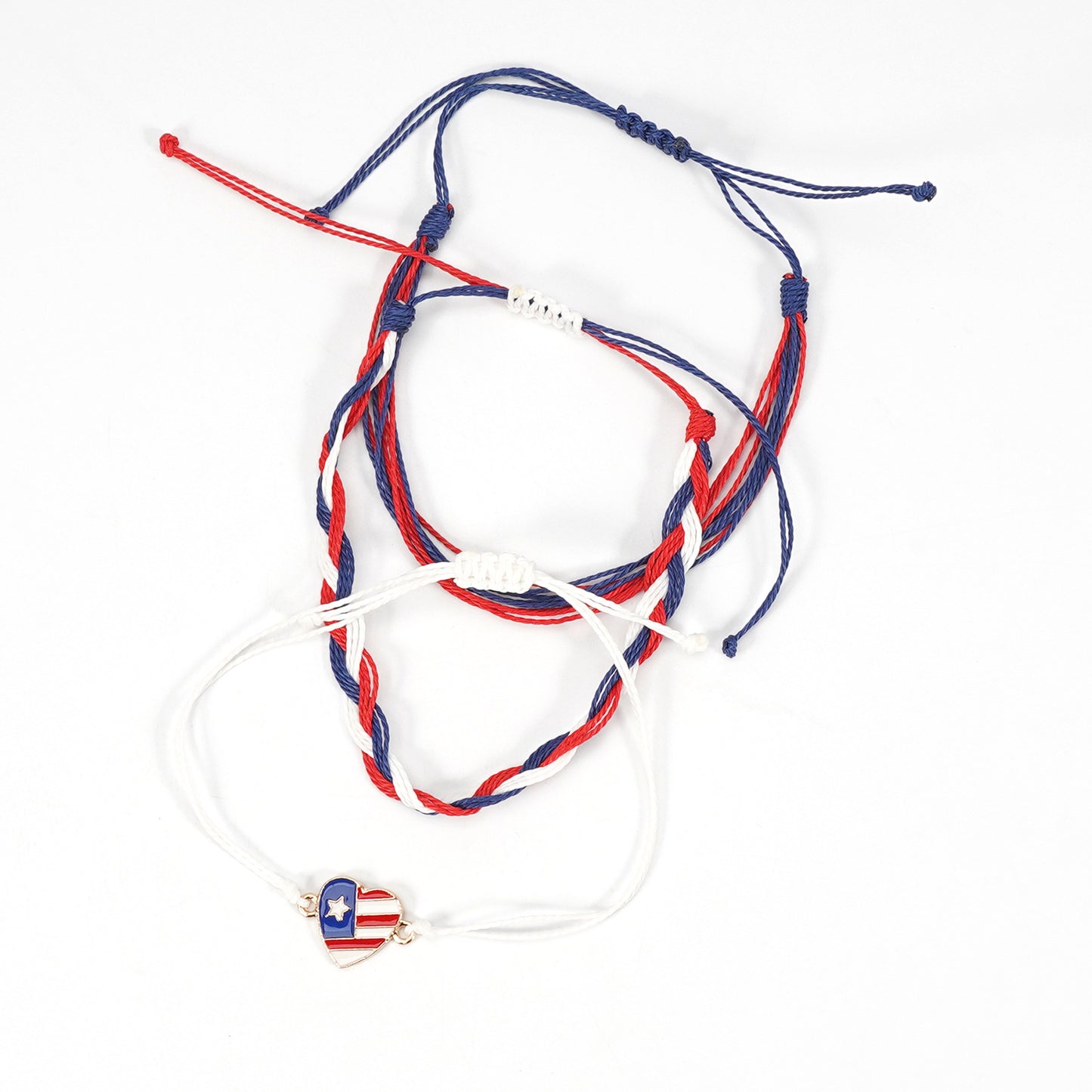 Set di bracciali rotondi a stella tessuti a mano unisex