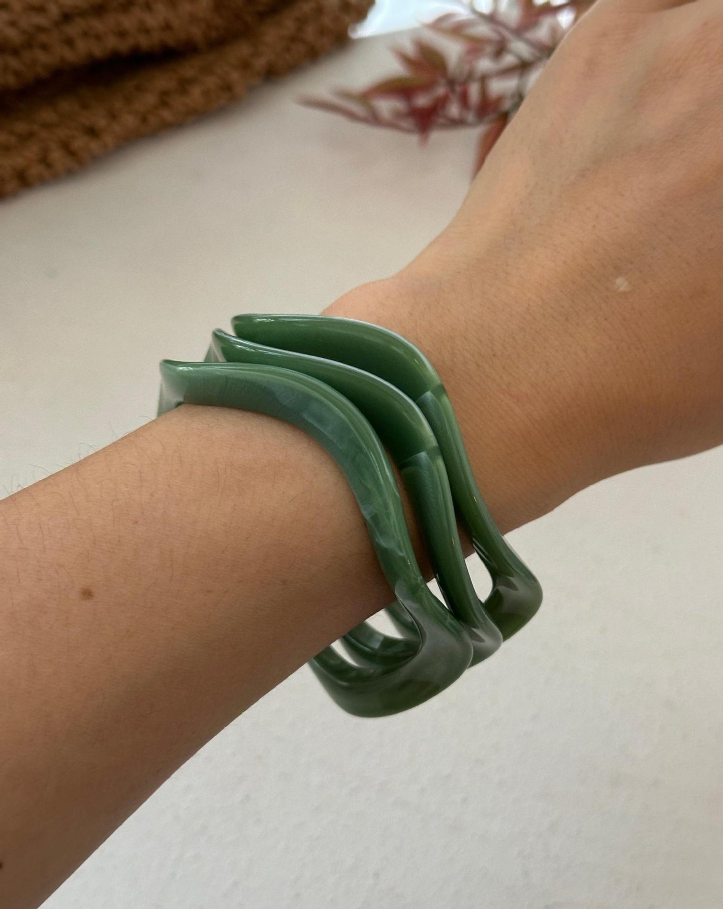 Geometric Gradient Resin Plated Bracelet