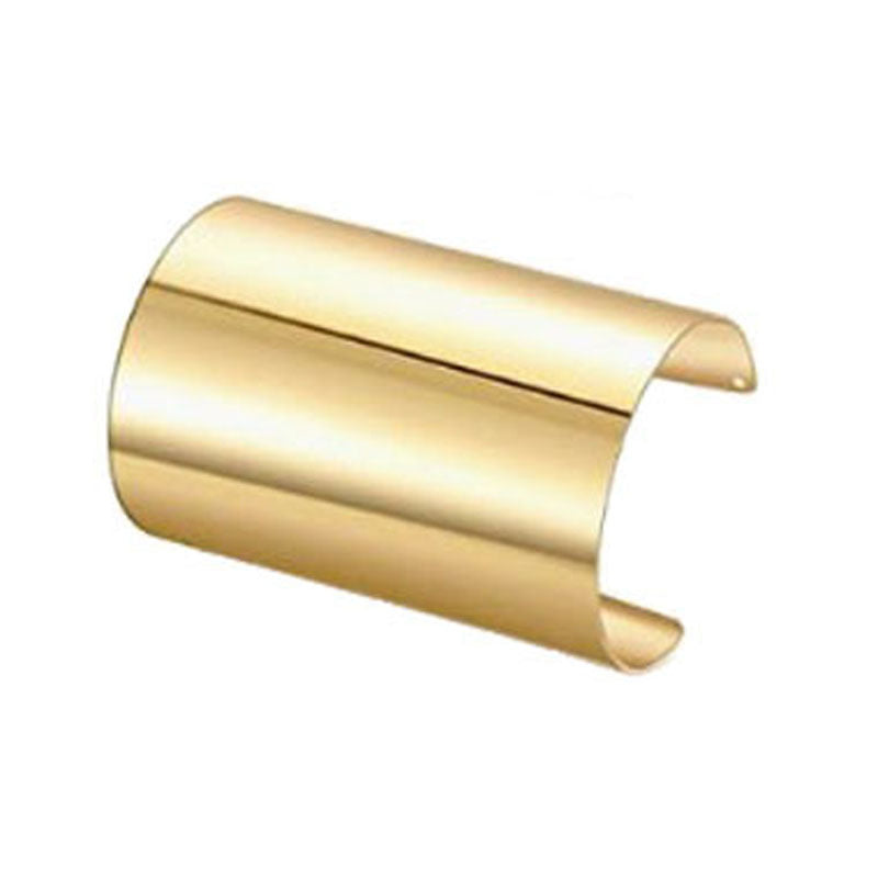 Minimalist Geometric Round Hollow Open Cuff Bracelet Gold Plated Alloy Arm Ring for Women