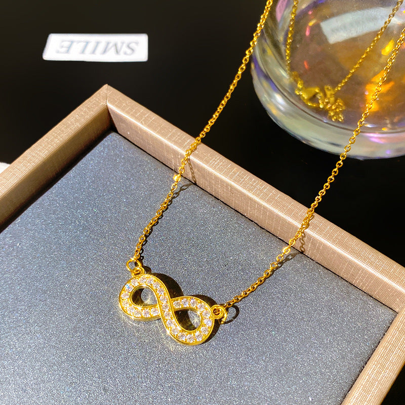 Sweet Minimalist Hollow Bow Titanium Steel Plated Necklace with Brass Pendant Cable Chain Unisex