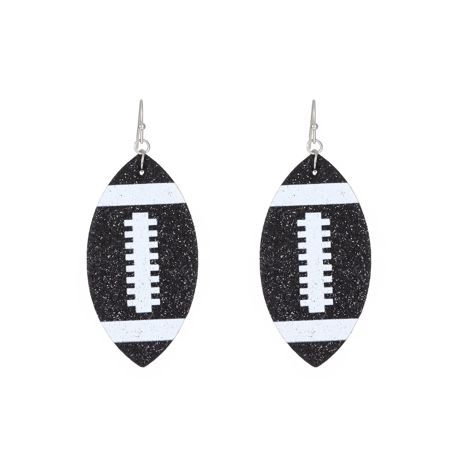 Vintage Acrylic Heart Stud Earrings with Sports Ball Print for Women