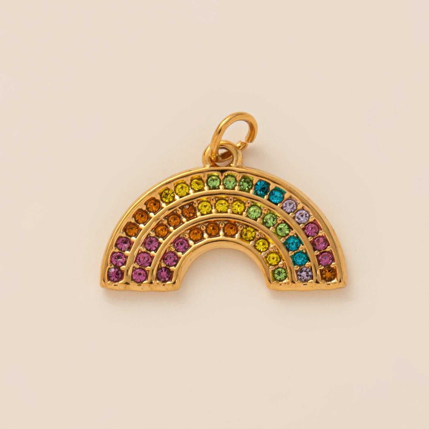 Vintage Elegant Oval Geometric Plated Brass Bag Charm