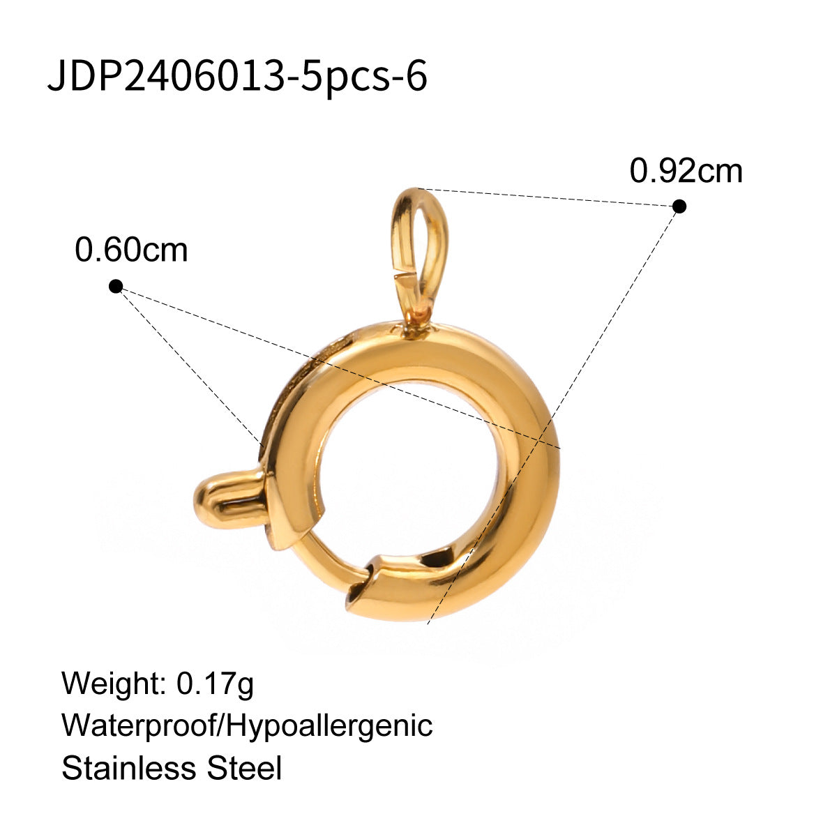 Charm a barra con perle minimalista in acciaio inossidabile per accessori fai-da-te di gioielli da donna
