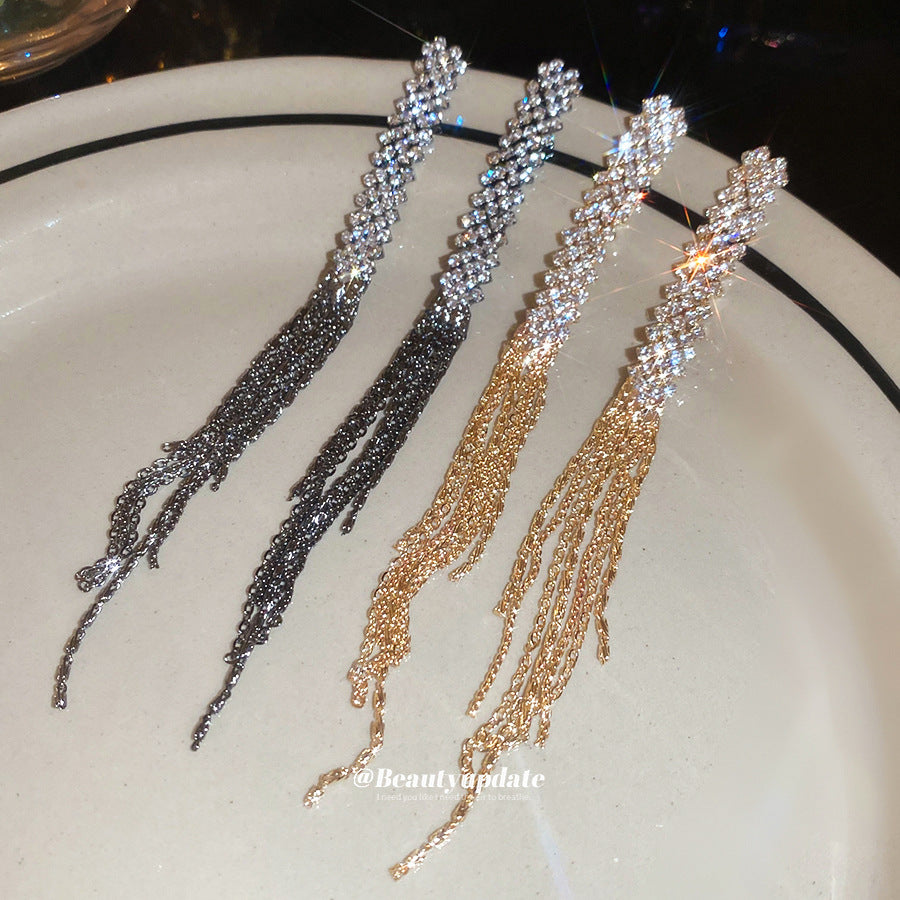 Pendientes de tuerca geométricos de acero inoxidable con detalles de diamantes de imitación para mujer, joyería de oreja lujosa y minimalista de moda