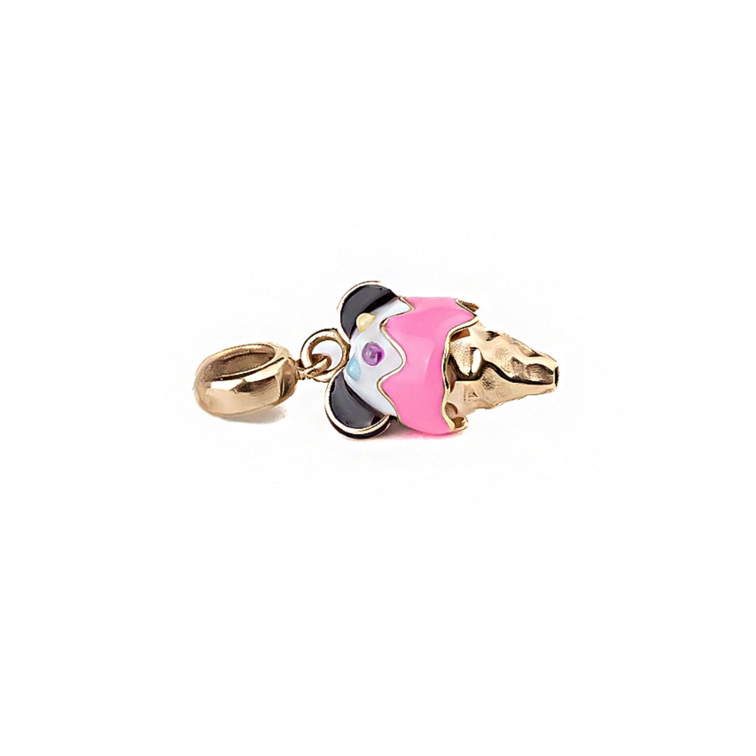 Vintage 18K Gold Plated Stainless Steel Pendant Charm Bar for Women
