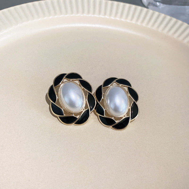 Orecchini Geométrici Vintage da Donna con Base in Rame e Finitura Galvanizzata, Orecchini a Perno Leggeri di Lusso Stile Retrò Minimalista