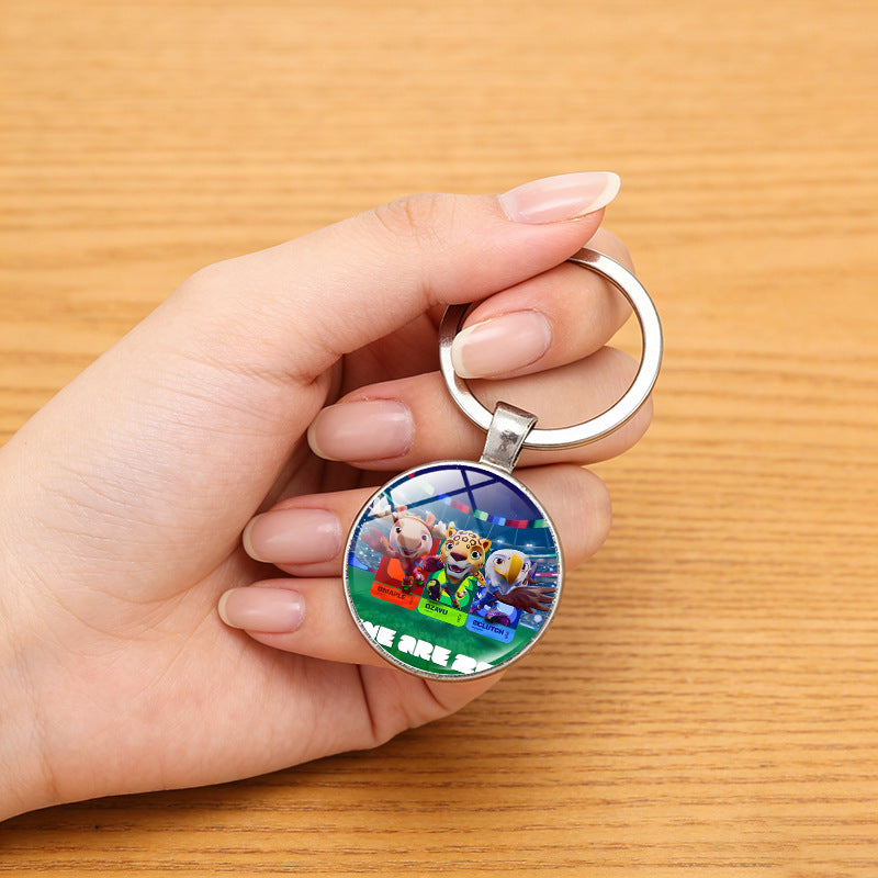 Portachiavi commemorativo in lega di zinco Coppa del Mondo 2026 Regalo creativo