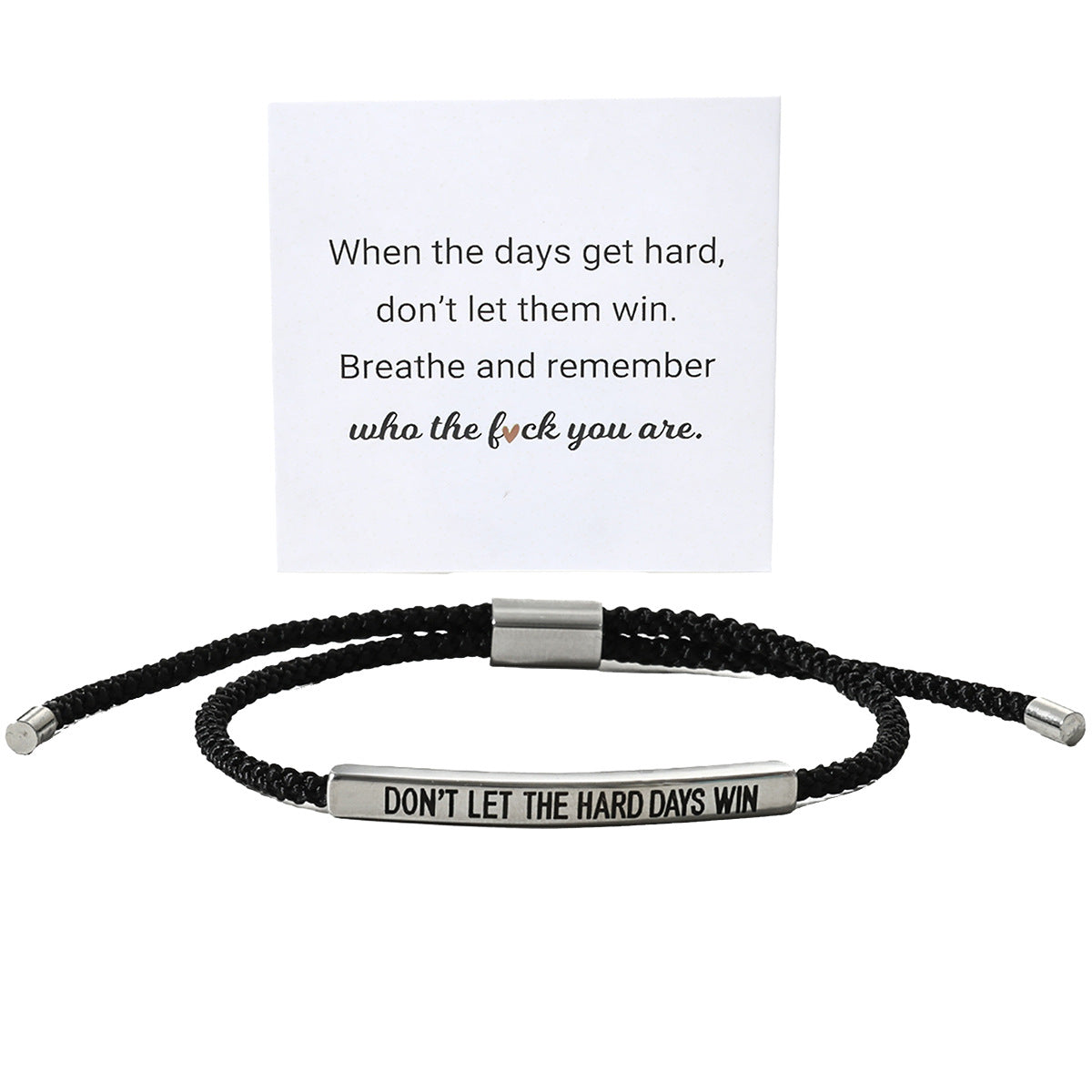 Pulsera de puño chapada de acero inoxidable con diseño geométrico y moderno para mujer, con tarjeta de mensaje inspirador en inglés