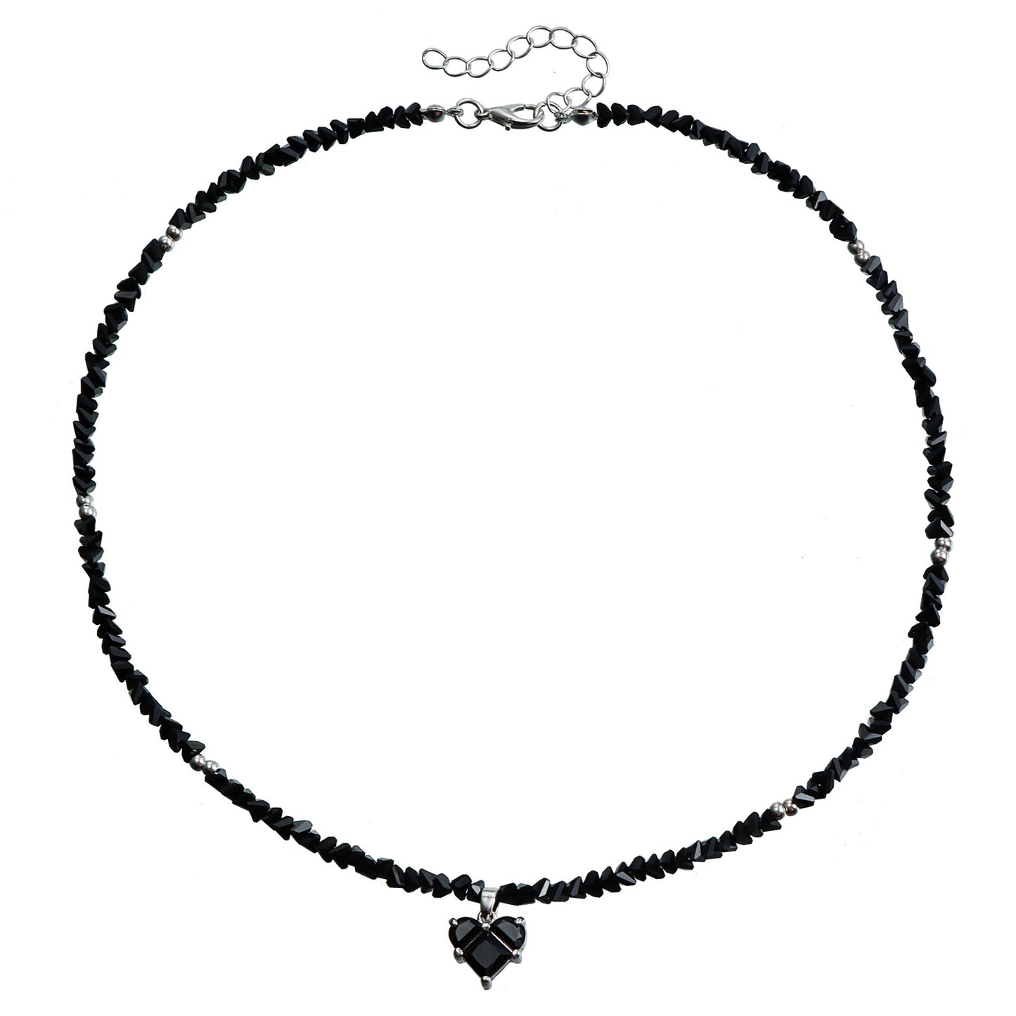 Handmade Beaded Heart Pendant Necklace with Glass Seed Beads for Women