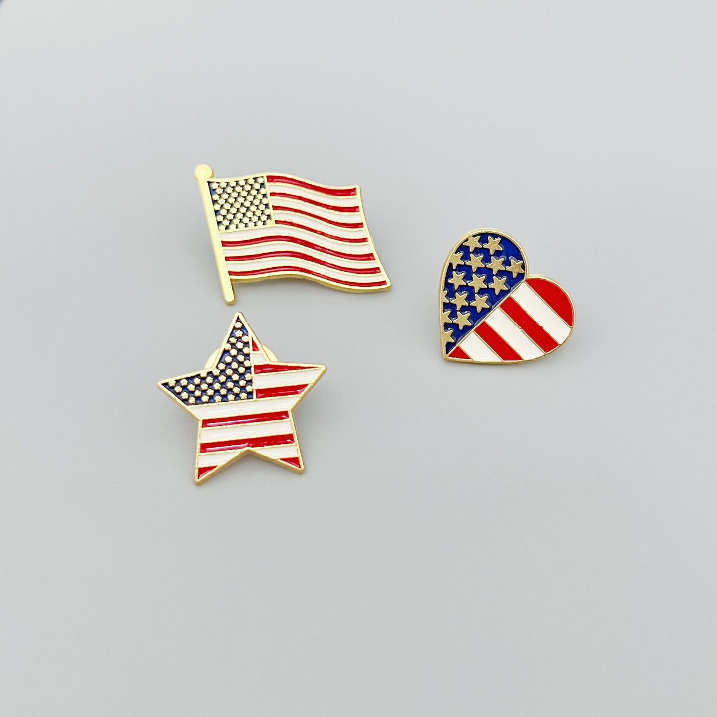 Fashion Business Drip Oil Zinc Alloy Star Heart Brooch Pin for Unisex