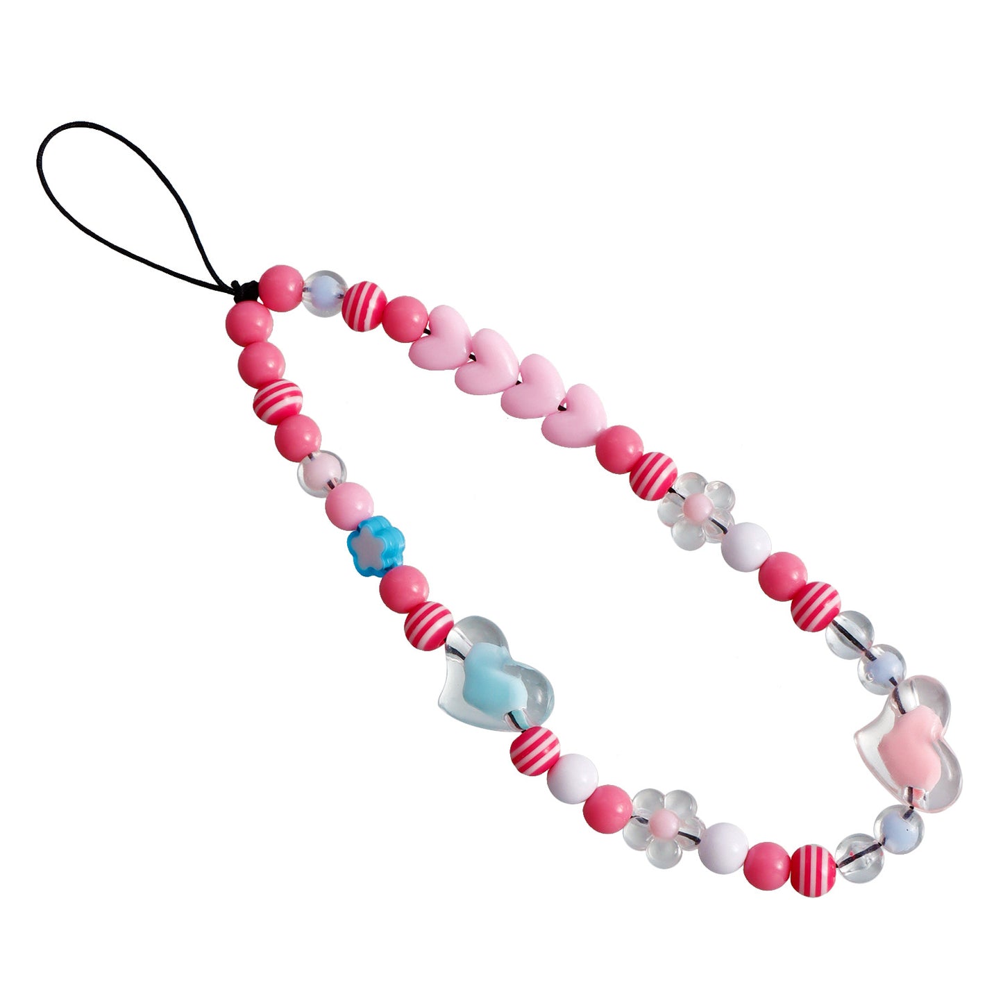 Sweet Fruit Pattern Acrylic Plated DIY Charm Bar Phone Strap