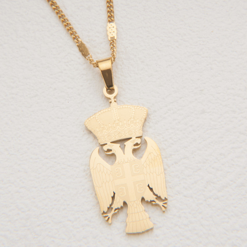 Minimalist Map City Pendant Necklace for Unisex in Stainless Steel with Titanium Steel Charm and Electroplated Finish