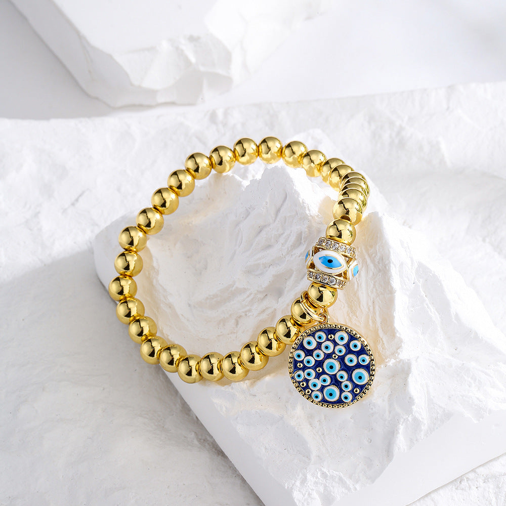 INS Style Geometric Copper Bracelet with 18K Gold Plating for Women — Minimalist Luxury Hand Chain