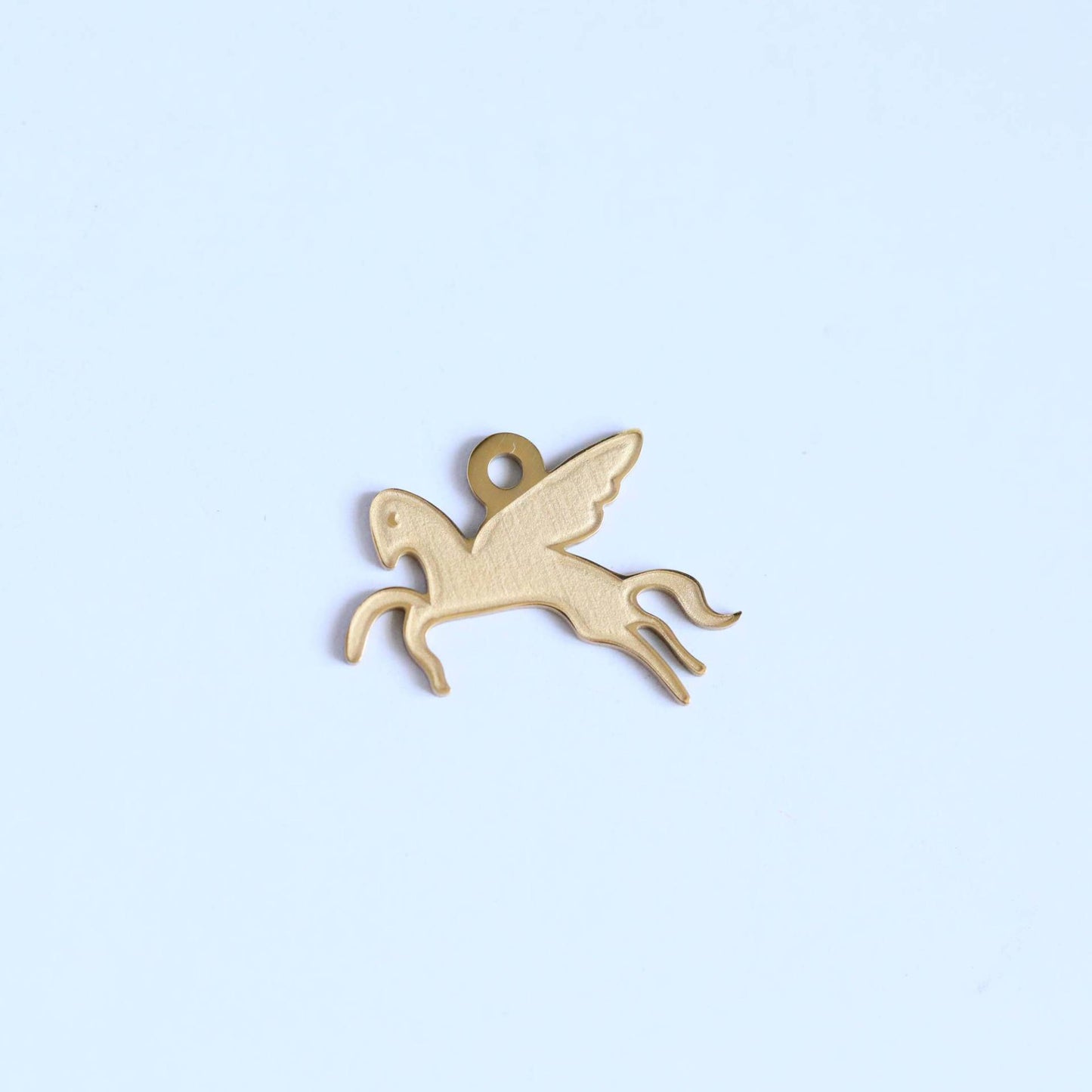 Vintage 18K Gold Plated Stainless Steel Abstract Pendant Charm Bar for Women