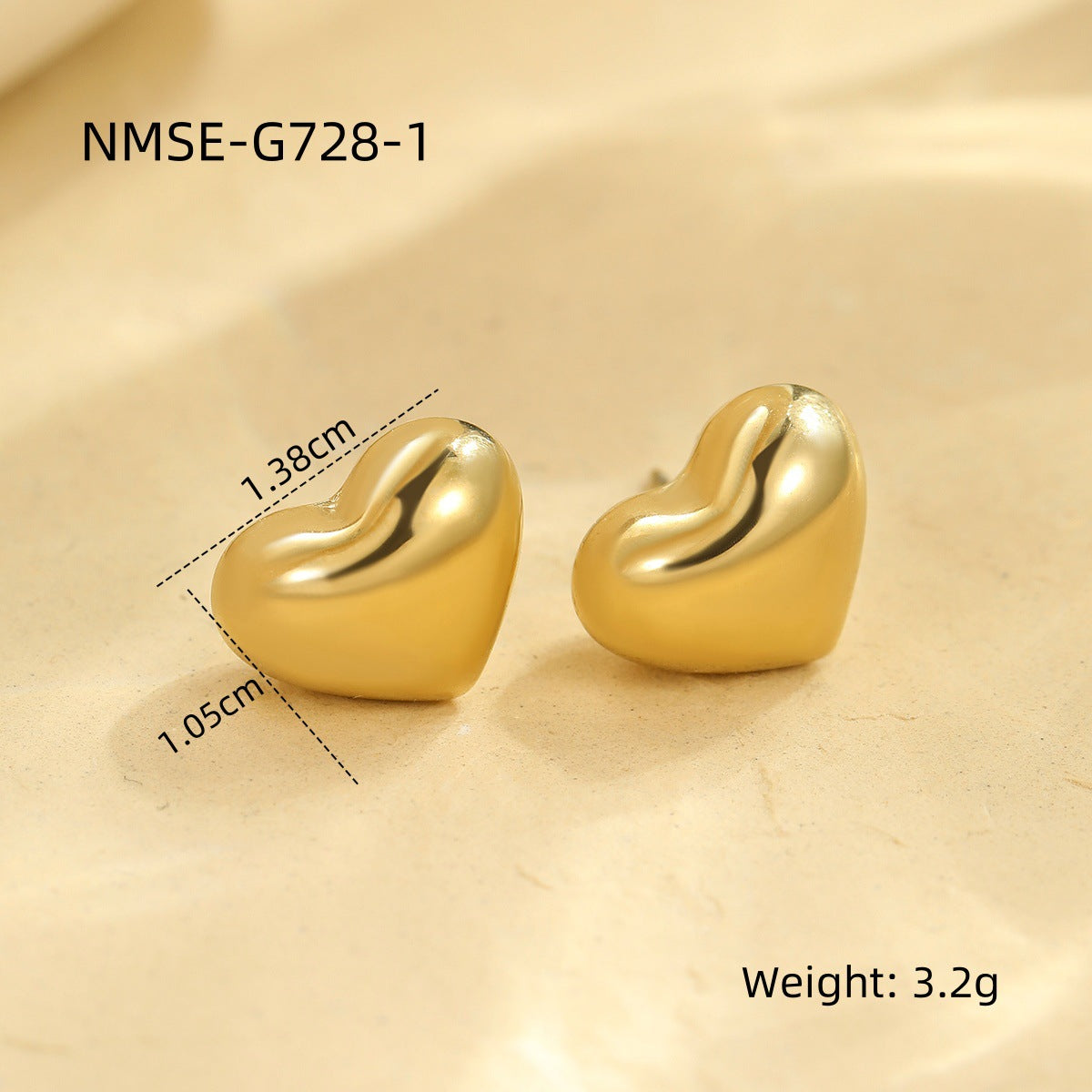Minimalist Butterfly Stud Earrings in Stainless Steel with Plated Finish for Women
