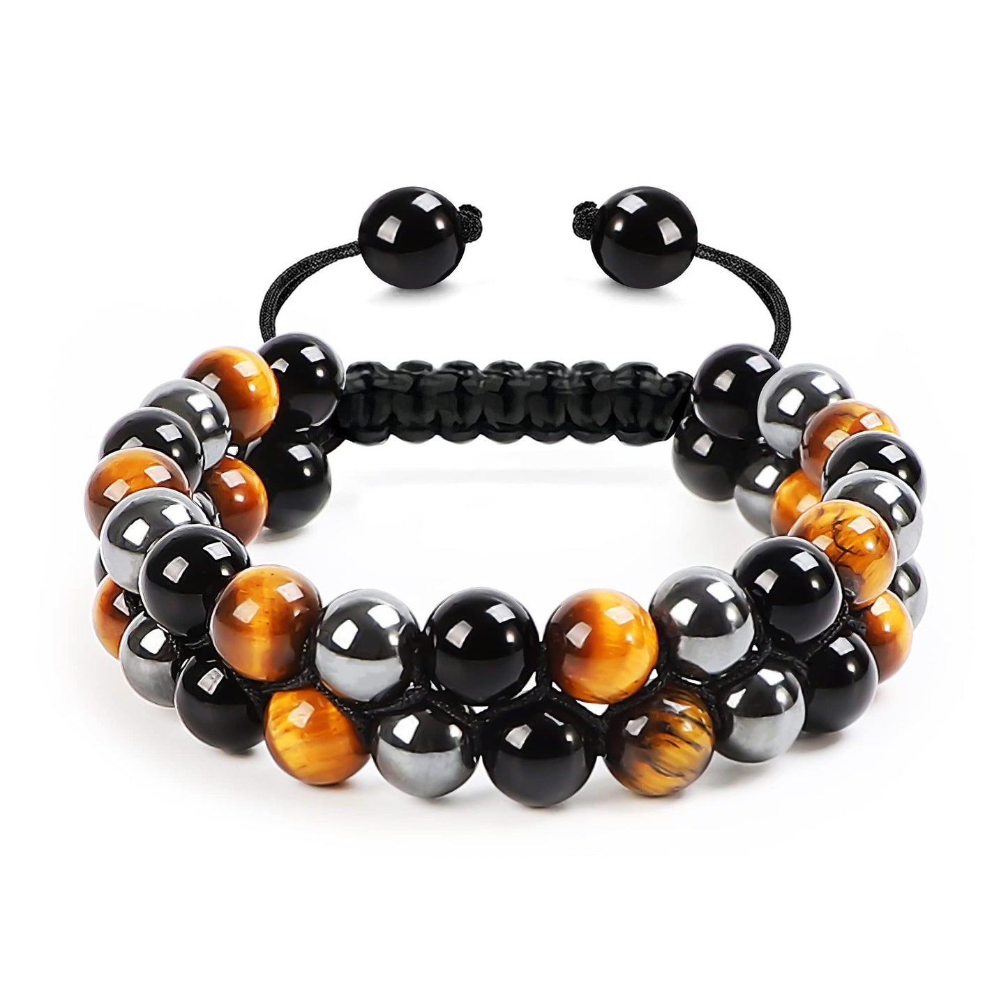 Unisex Animal Charm Alloy Bracelet with Natural Turquoise Agate and Crystal Stones