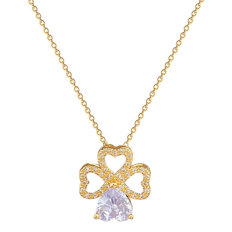 Elegante collar con dije de corazón y flores para mujer con cadena de acero inoxidable, detalles de pedrería, diseño geométrico minimalista, estilo medallón ligero