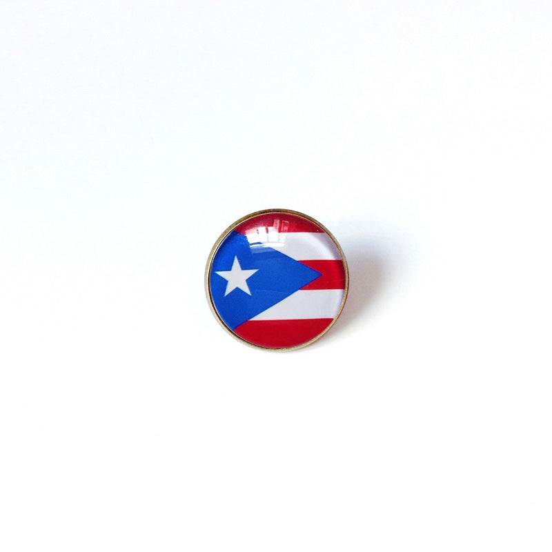 Pin de Solapa de Aleación Esmaltado Personalizado con Diseño de Bandera del Mundo para Hombres y Mujeres