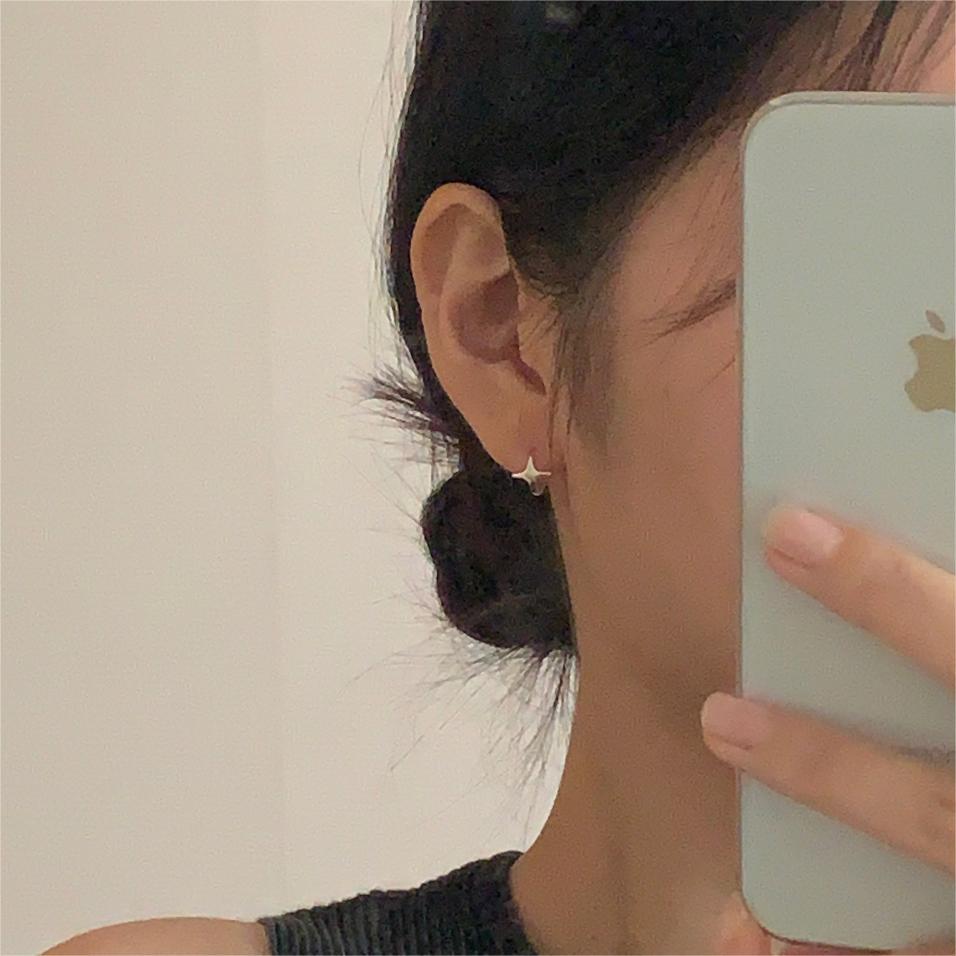 Pendientes de Plata de Ley 925 con Diseño de Estrella Minimalista y Baño de Oro/Plata