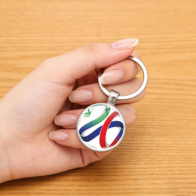 Portachiavi commemorativo in lega di zinco Coppa del Mondo 2026 Regalo creativo