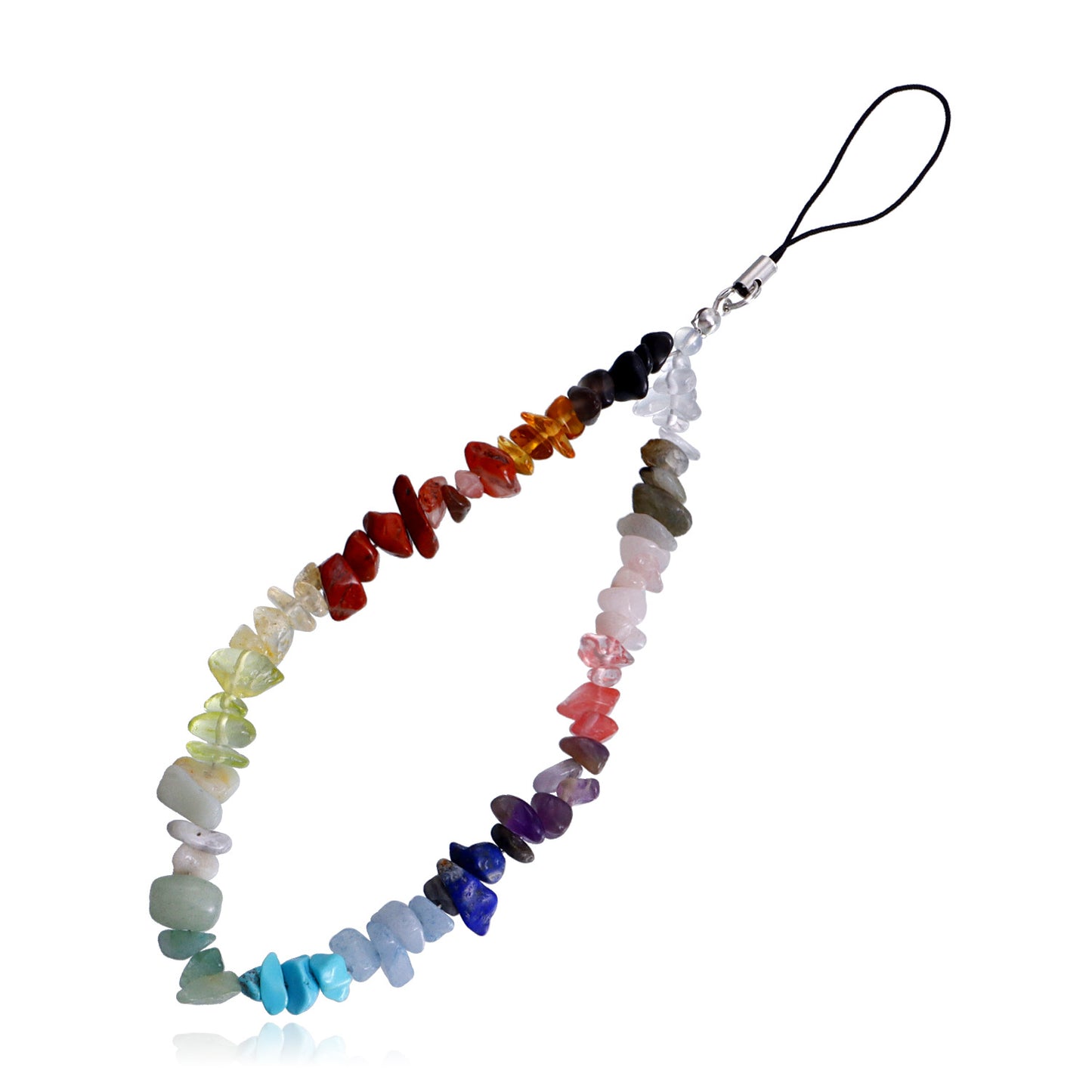 Sweet Colorful Turquoise Fruit Acrylic Phone Charm with Plated Steel Rope
