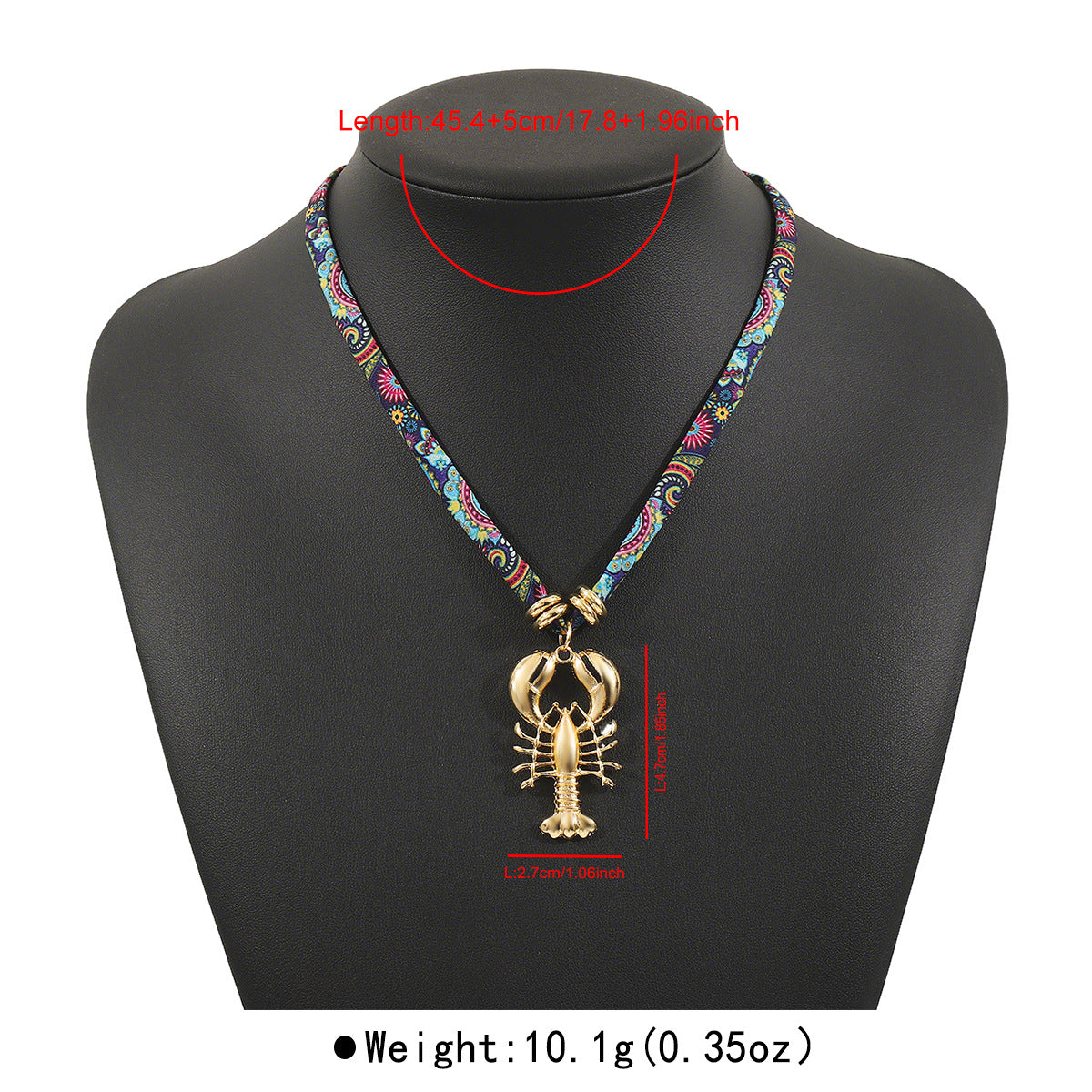 Sweet and Edgy Ocean-Themed Alloy Pendant Necklace with Turtle Seashell Starfish Motifs and Fabric Accents for Women