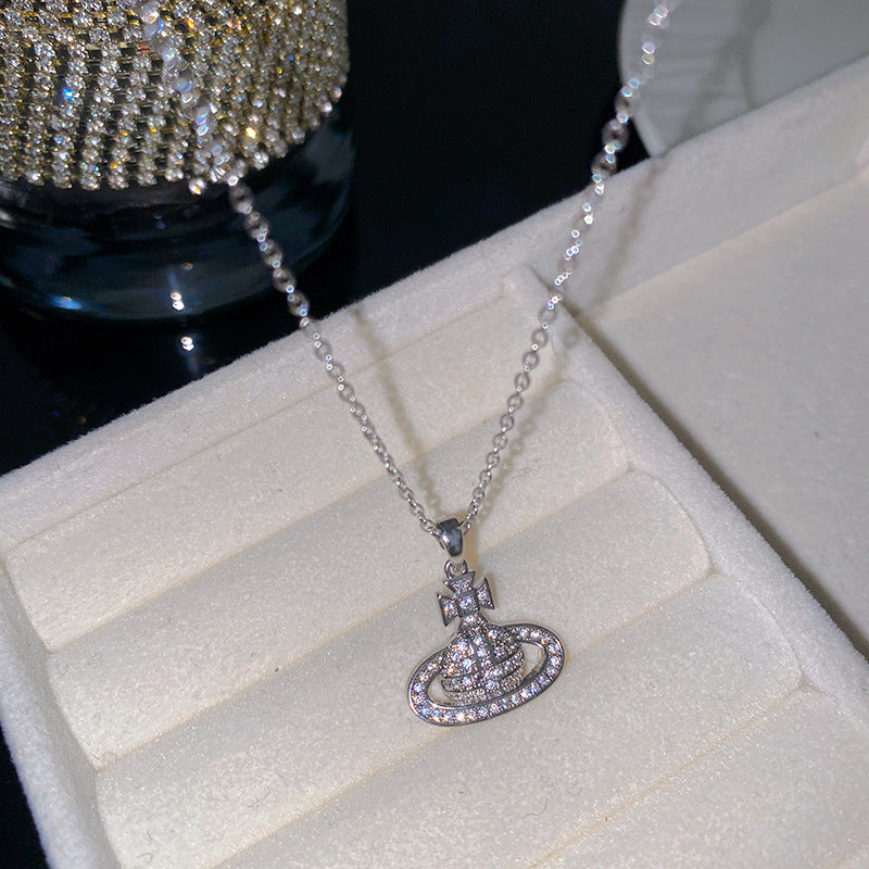 Sweet Butterfly Micro-Set Cubic Zirconia Brass Pendant Gold Plated Titanium Steel Necklace Cable Chain