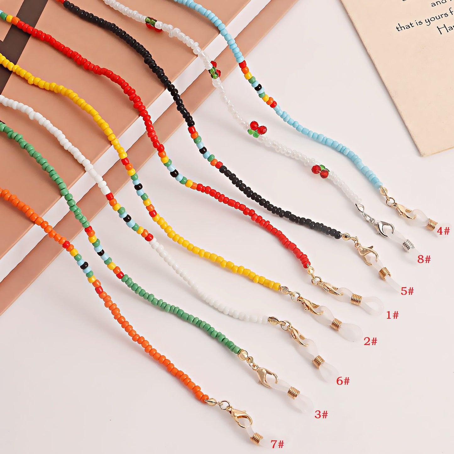 Colorful Alloy Ball Chain Glasses and Mask Holder