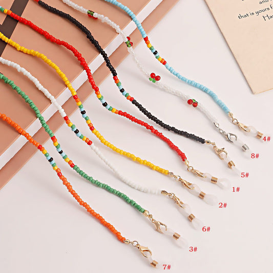 Colorful Alloy Ball Chain Glasses and Mask Holder