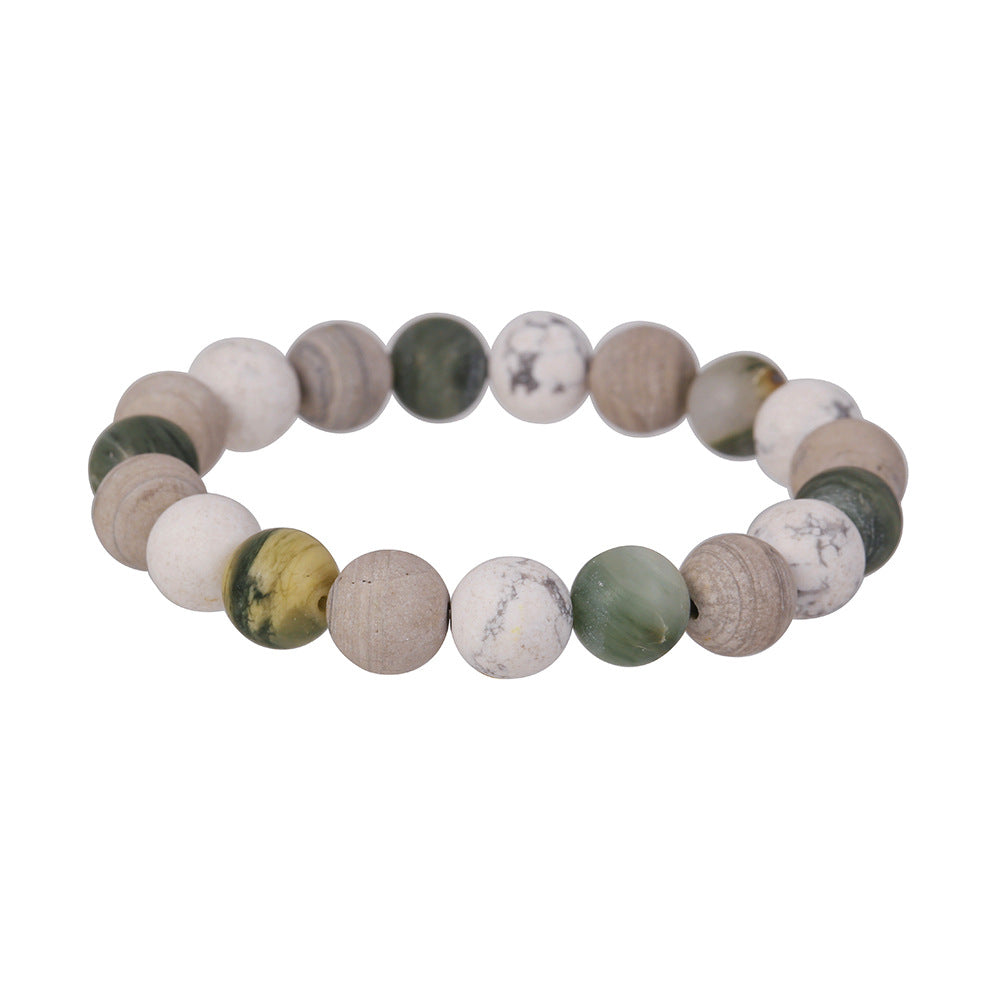 Handmade Geometric Round Stone Bracelet for Women