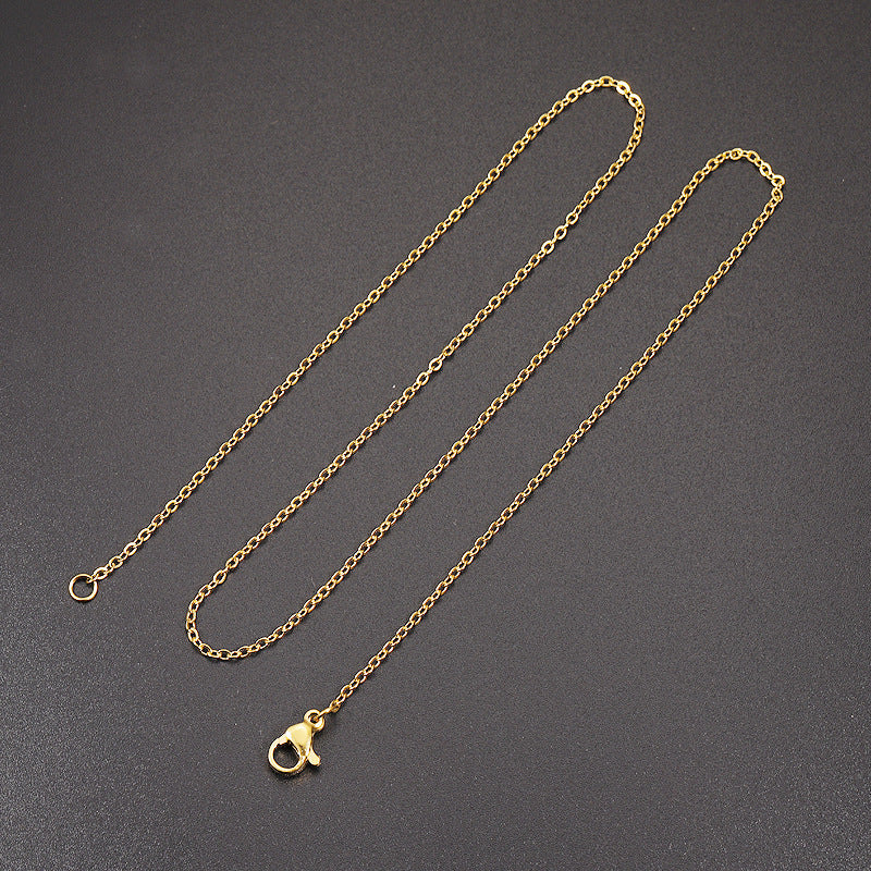 Gold Plated Brass Letter Pendant Necklace for Women