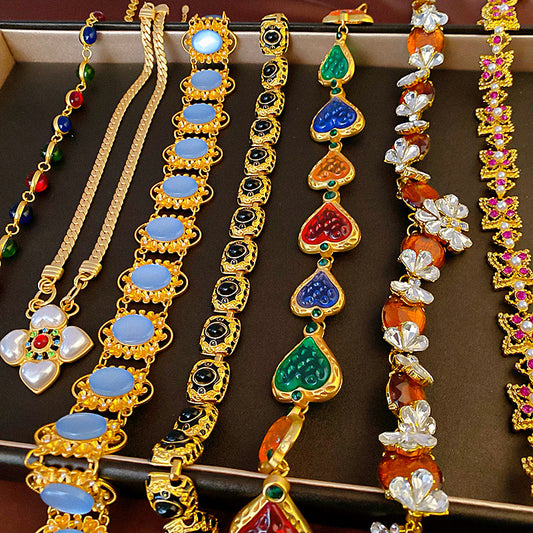 Collar vintage con colgante geométrico de aleación para mujer con cadena tipo relicario con acabado chapado