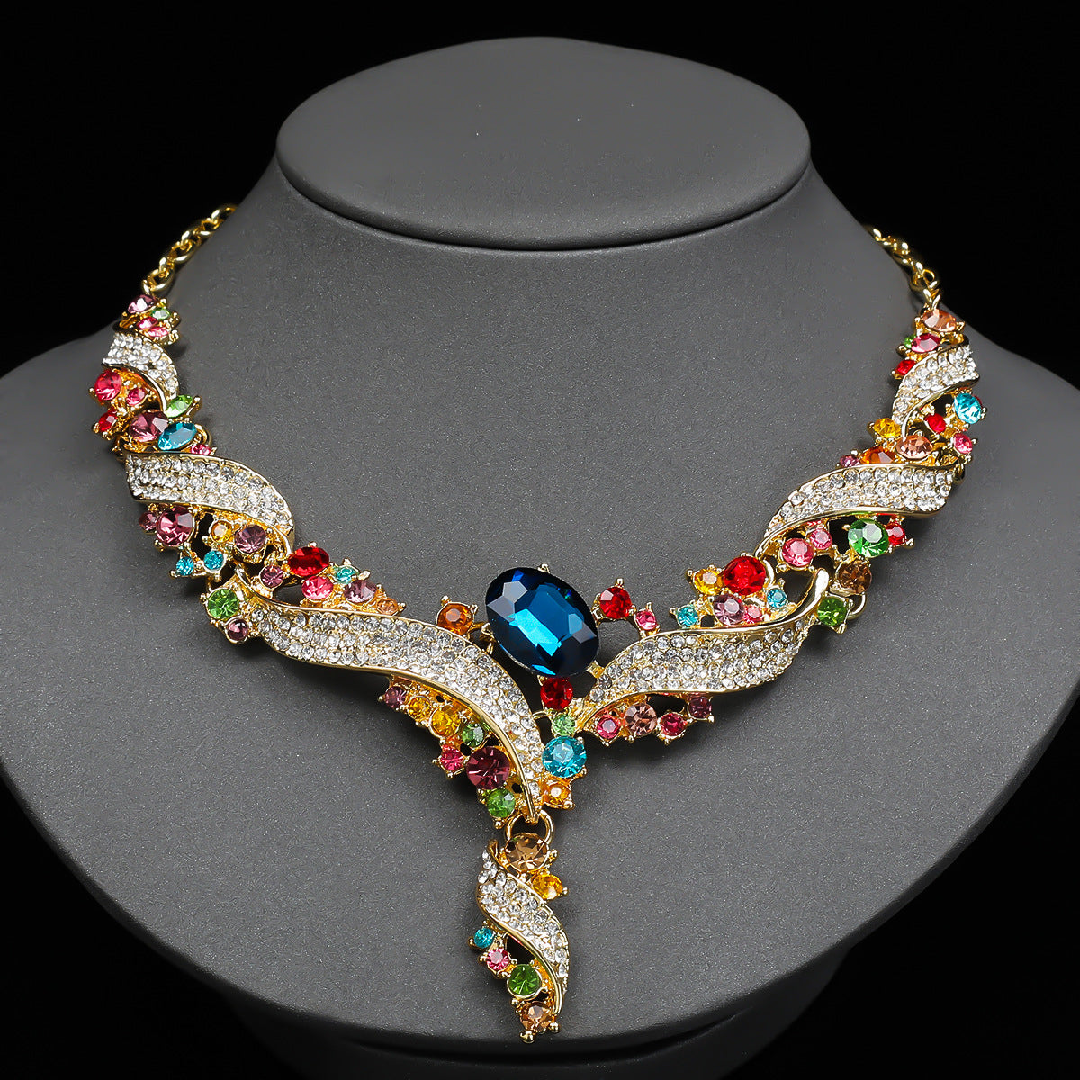 Sweet and Edgy Star Moon Cloud Universe Pendant Necklace Set with Alloy Plated O-Chain and Matching Earrings for Women
