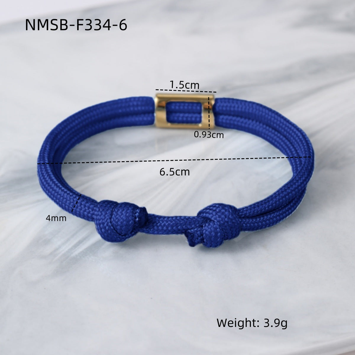 Minimalist Elegant 18K Gold Plated Stainless Steel Handmade Woven DIY Charm Bar Bracelet