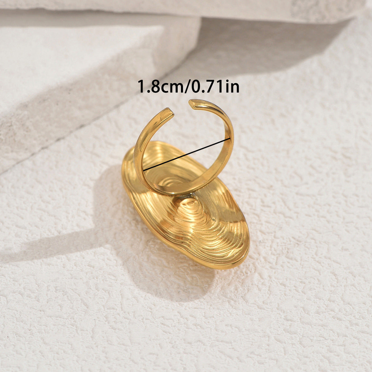 Anello Minimalista Geometrico in Rame con Intarsio di Perle da Donna, Fascia Aperta Regolabile, Anello Statement per Dito Indice