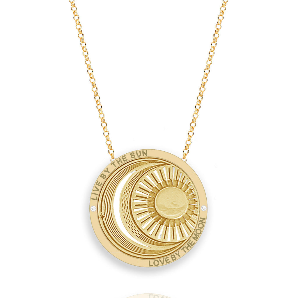 Collana Minimalista con Ciondolo Tarocchi Geometrico Lusso Leggero Placcato Oro 18K in Acciaio Inossidabile Unisex