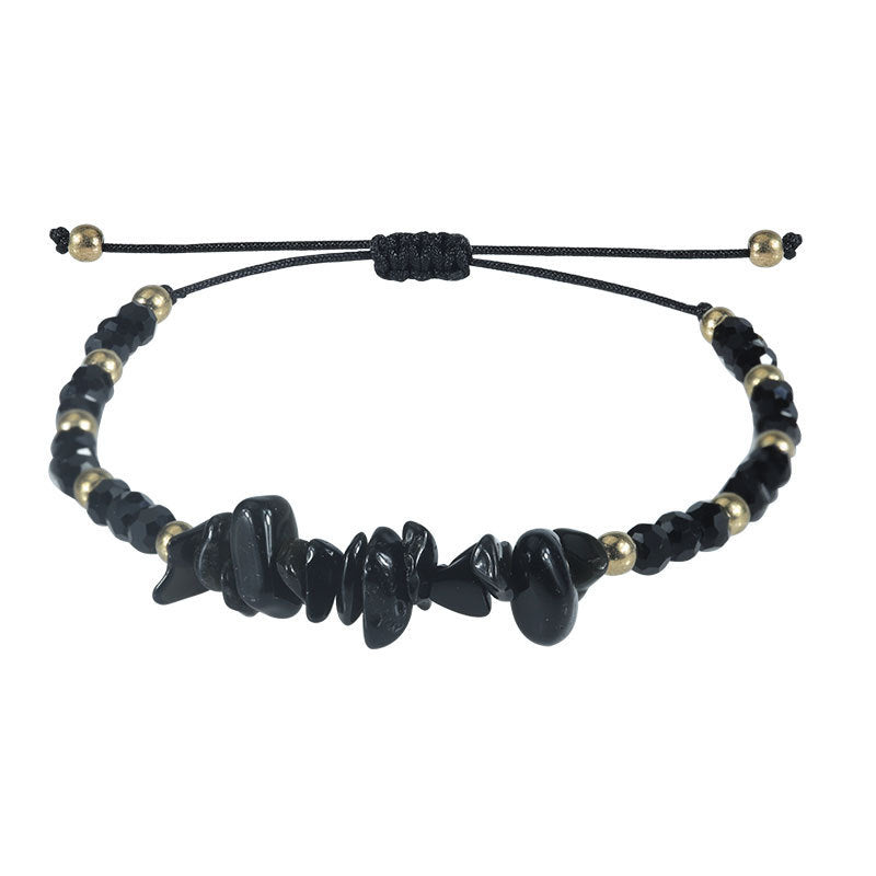 Bohemian Vintage Geometric Natural Crystal Chip Bracelet Unisex Handmade Friendship Jewelry