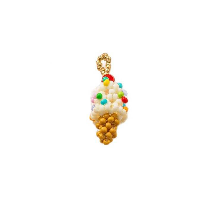 Sweet Handmade Woven Fruit Floral Acrylic Charm Bar Pendant