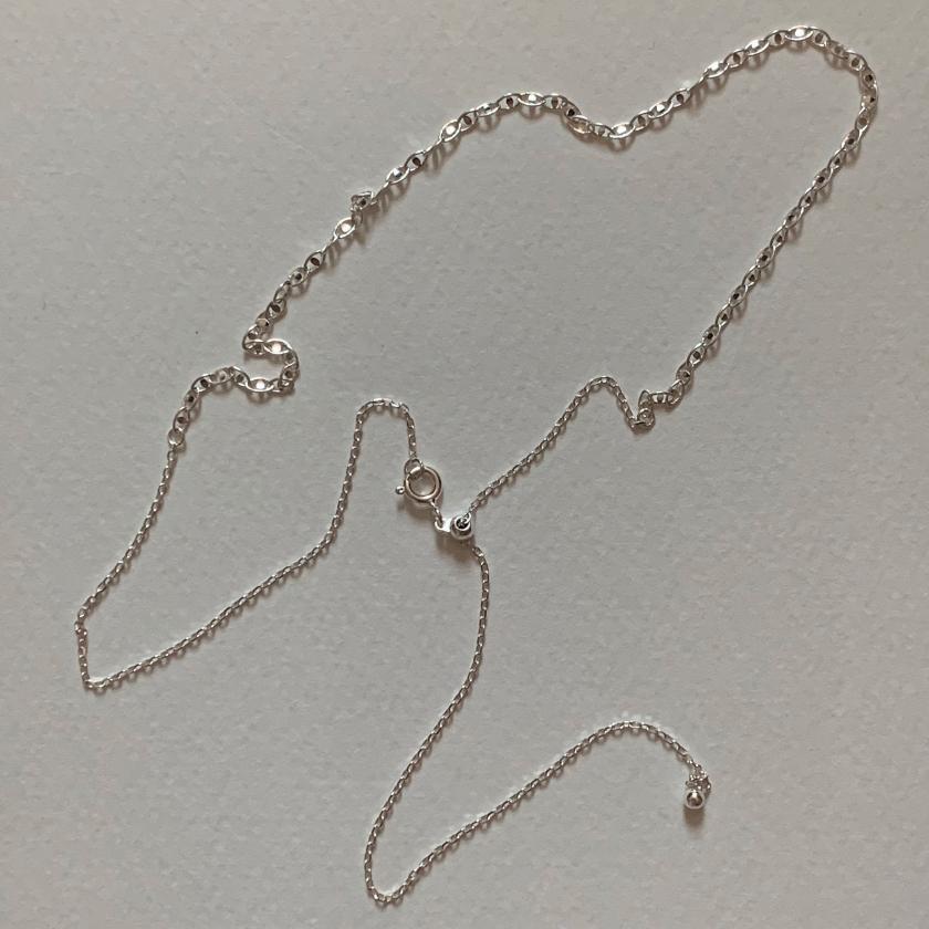 Minimalist 925 Sterling Silver Round Geometric Necklace with Rhinestone
