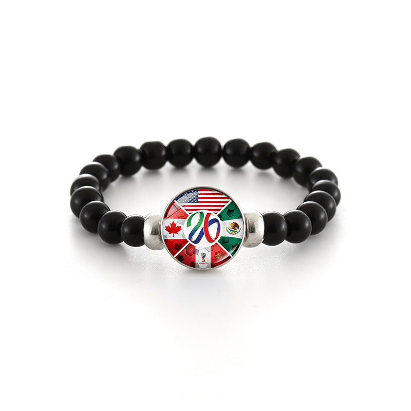 Braccialetto geometrico con perline di cristallo, gioielli alla moda unisex
