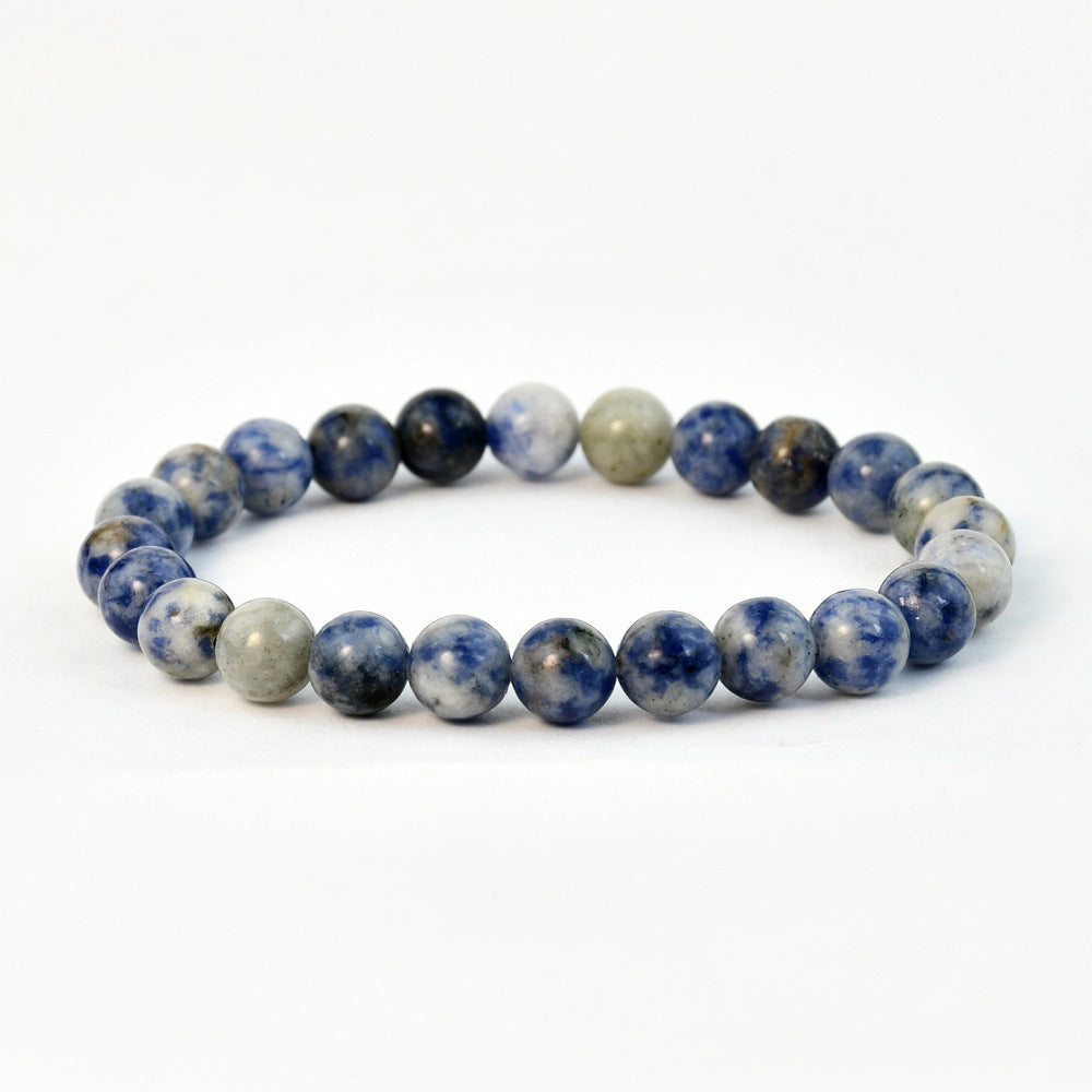 Minimalist Geometric Natural Agate Tourmaline Pink Crystal Beaded Bracelet Unisex Handmade Jewelry