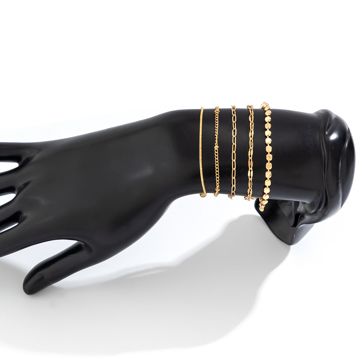 Bracciale Minimalista con Maglie Cubane Placcato Oro per Donne con Chiusura a Spillo