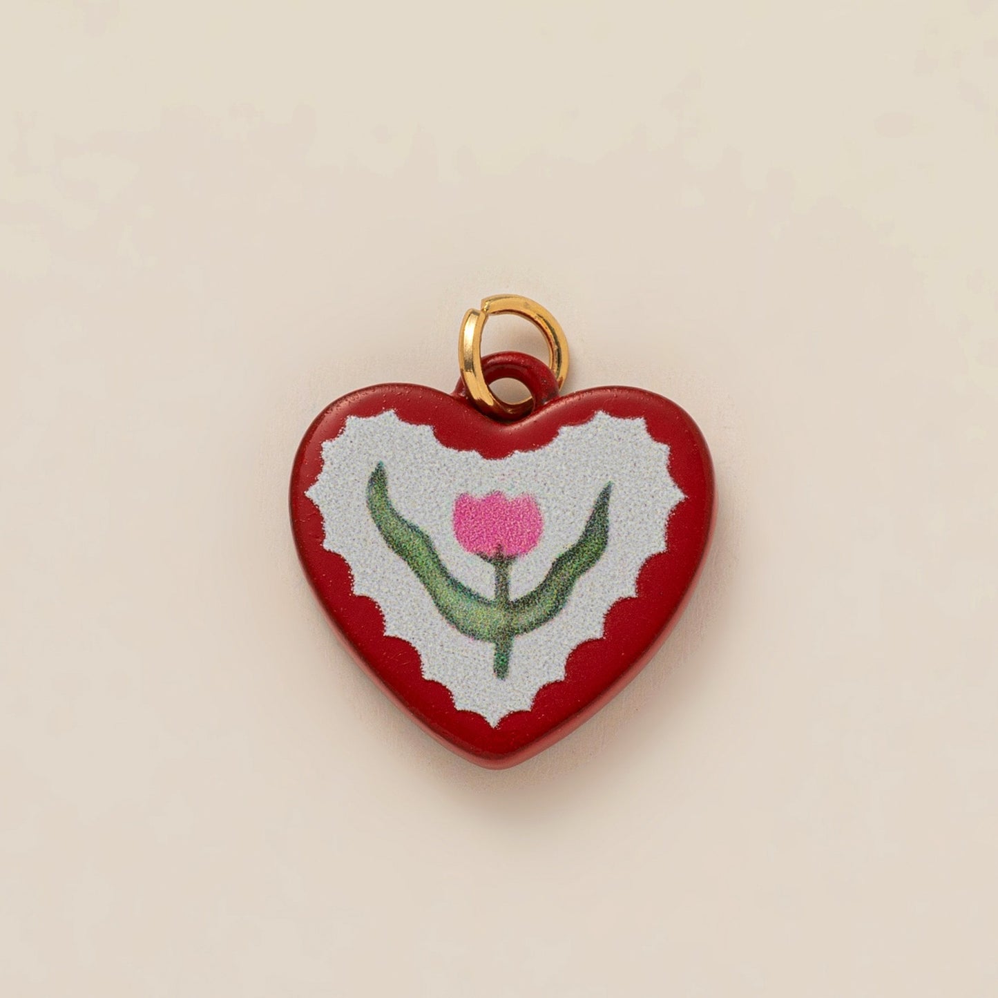 Sweet Floral Plated Brass DIY Charm Bar Shoe Buckle Pendant