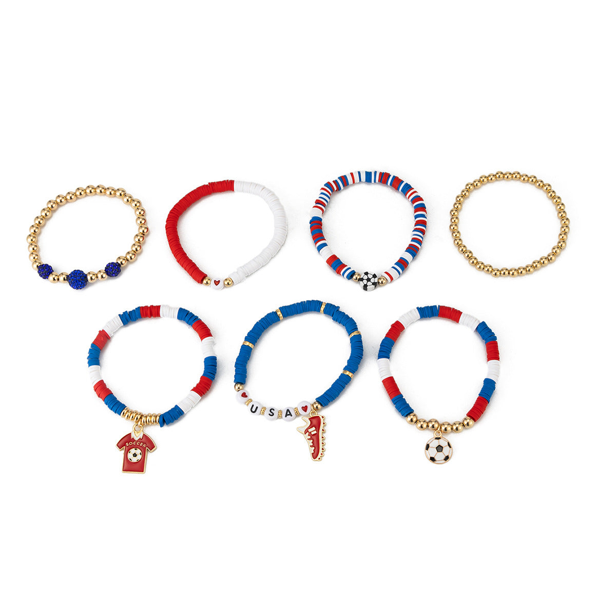 Sweet Heart Star Letter Resin Bracelet for Women