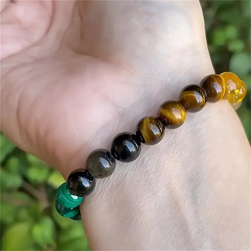 Fashion Casual Business Crystal Beaded Bracelet Unisex Hand Jewelry