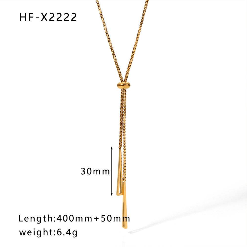 Minimalist Cat Eye Stone Zircon Pearl Smiley Face Necklace for Women in Titanium Steel with Plating Finish