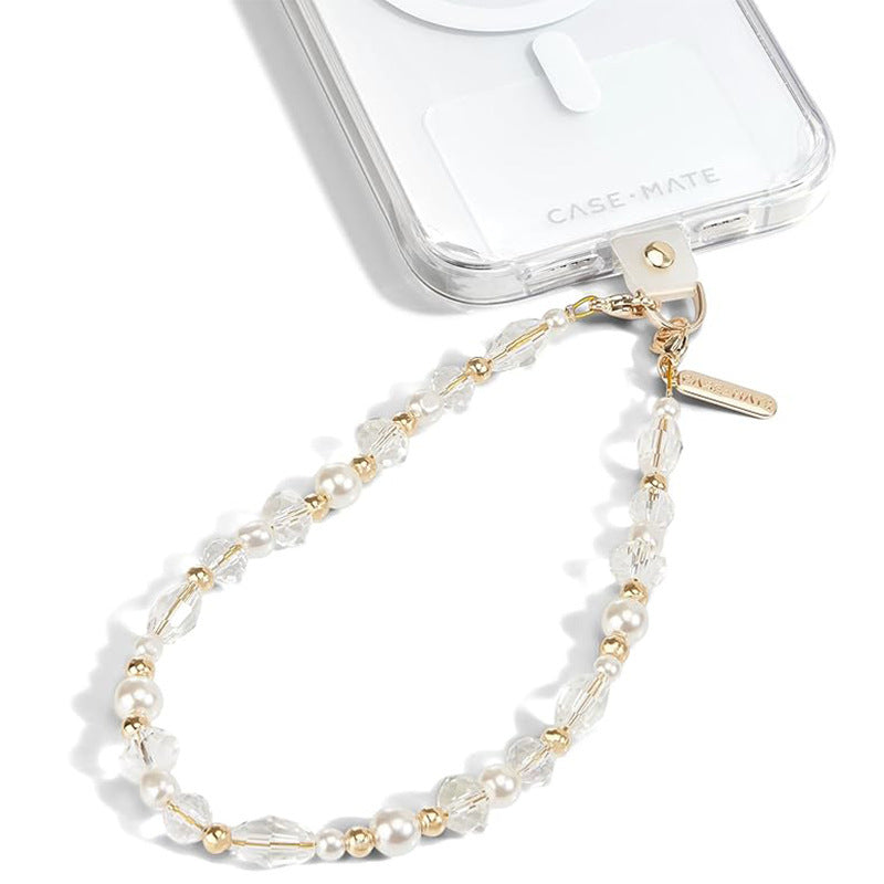 Minimalist Elegant Faceted Crystal Beaded Phone Strap and Bag Charm for Women