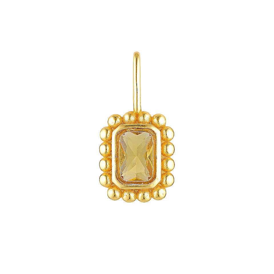 Exaggerated Geometric 18K Gold Plated Titanium Steel Diamond Inlay Charm Bar Necklace for Women