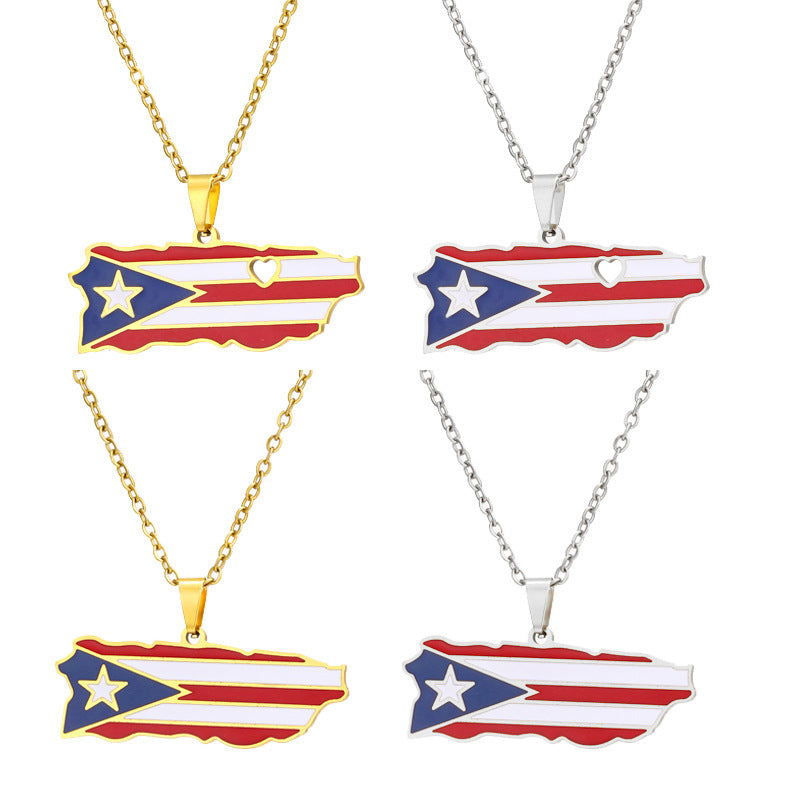 Minimalist Heart-Shaped Enamel Stainless Steel Pendant Necklace with O-Chain for Unisex