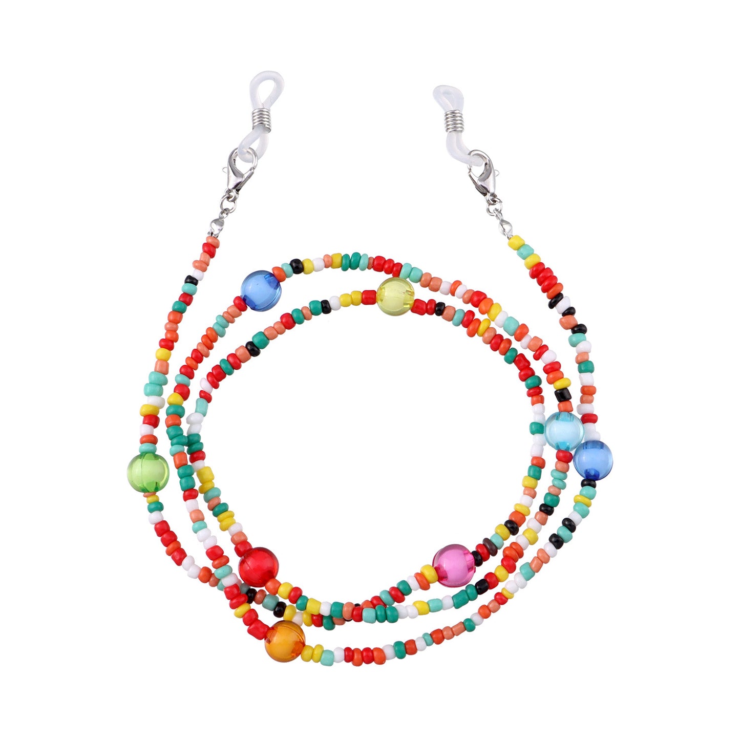 Minimalist Colorful Acrylic Round Bead Eyewear Chain for Women